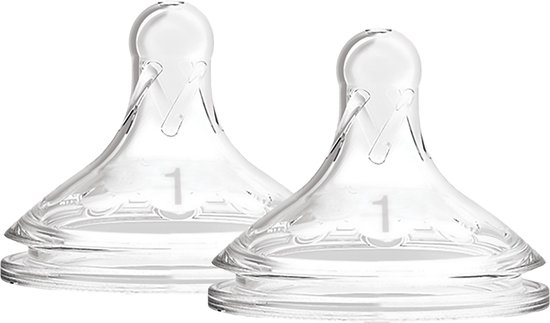 Dr. Brown's Options+ Anti-colic Fles Speen - Fase 1 - Voor Brede Halsfles - 2 Stuks