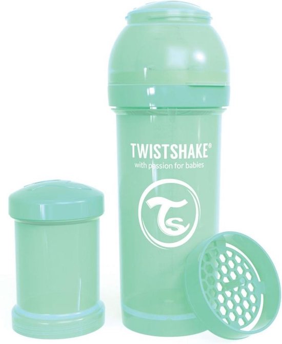 Drinkflesje Antikoliek 260  ml - Muntgroen | Twistshake