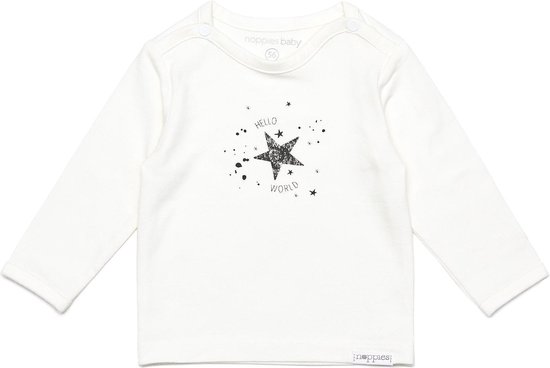 Noppies Unisex T-shirt longsleeve Lux - Snow White - Maat 50