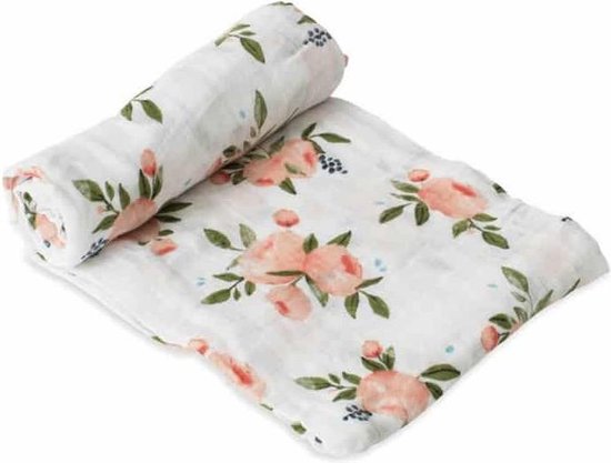 Little Unicorn muslin swaddle Watercolor Roses