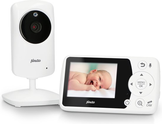 Alecto DVM-64 - Babyfoon met camera - Kleurenscherm - Wit