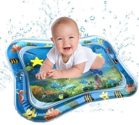 Trendio®? Opblaasbare Water Mat - Waterspeelmat - Watermat - Ontwikkeling Baby - Baby Leren - Baby Trainen - Spelen Baby - Spelletjes Baby - Baby Stimuleren - Buiktijd - Motoriek Baby - Water Baby - Kraamcadeau - Babyshower