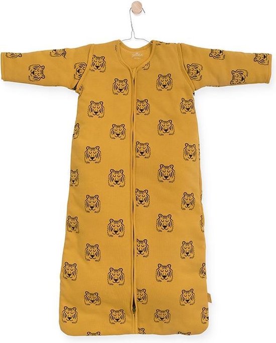 Baby slaapzak 90cm Tiger mustard met afritsbare mouw