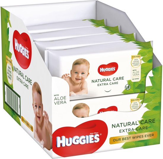 Huggies billendoekjes - Natural Care Extra Care - 56 x 8 stuks -  (448 doekjes)