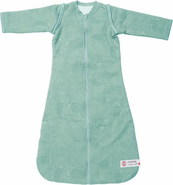 Lodger 4 Seizoenen Slaapzak Baby 1-3 jaar - Hopper Empire - Afritsbare mouwen - Geschikt voor maxi cosi - Groen - 90 cm