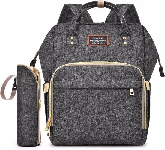 TJ Store® Premium luiertas Black - luiertas - verzorgingstas - verzorgingstas rugzak - luier rugzak - luiers - pampers - pampertas - verzorgingstas baby - baby luiertas