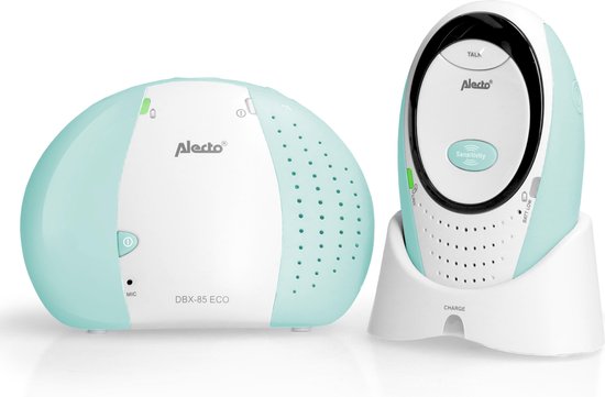 Alecto DBX-85MT - Full Eco DECT babyfoon - Wit/Mintgroen