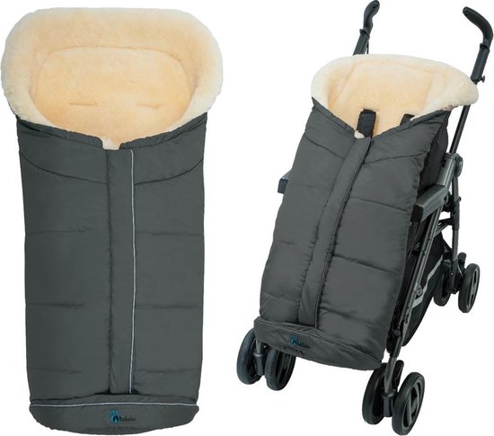 Altabebe - Voetenzak Buggy Lamsvacht - Lamsvel - Nordkap Grijs 6-36 mnd