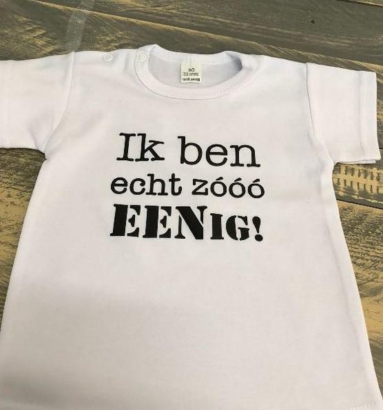 Baby Rompertje met tekst bedrukking voor de eerste verjaardag 1 jaar meisje jongen | Lange mouw | wit goud roze blauw zwart | maat 74-80 | geen jurk of tutu cadeau met naam