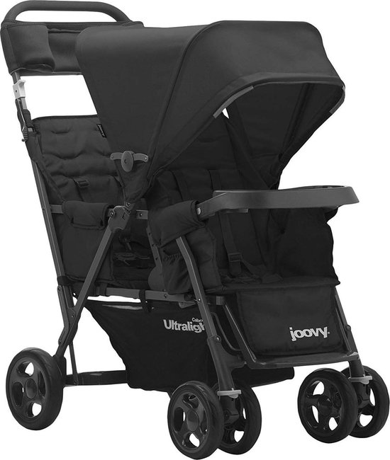 Joovy Caboose Too Ultralight Dubbele Kinderwagen - Zwart - Duo Kinderwagen