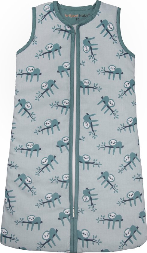 Briljant Baby Winter Baby Slaapzak - 70 cm - Jungle Dusk Luiaard Groen