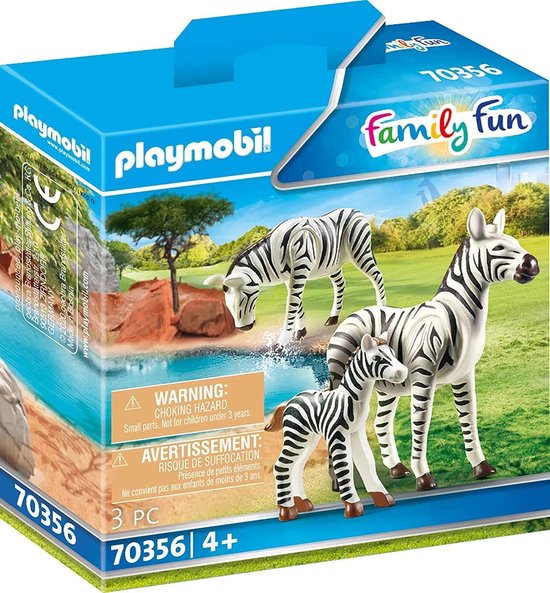 PLAYMOBIL Family Fun 2 zebra's met baby - 70356