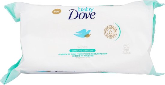 Dove Baby Billendoekjes Babydoekjes Sensitive -50 stuks