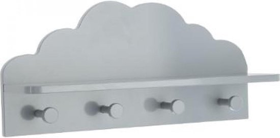 Kapstokje kinderen wolk  vorm kleur grijs schattig kinder of babykamer