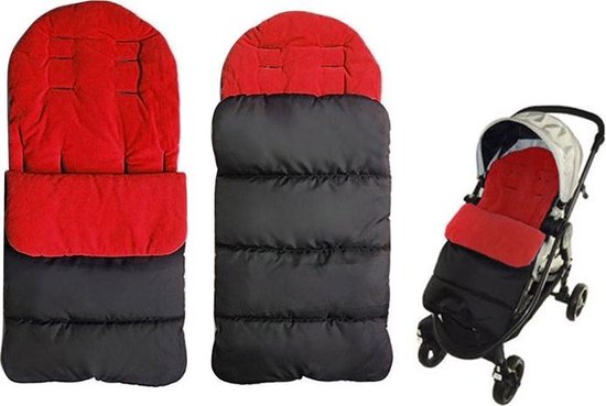 Fedec Comfortbag Voetenzak - Babywagen - wandelwagen - Buggy - Rood