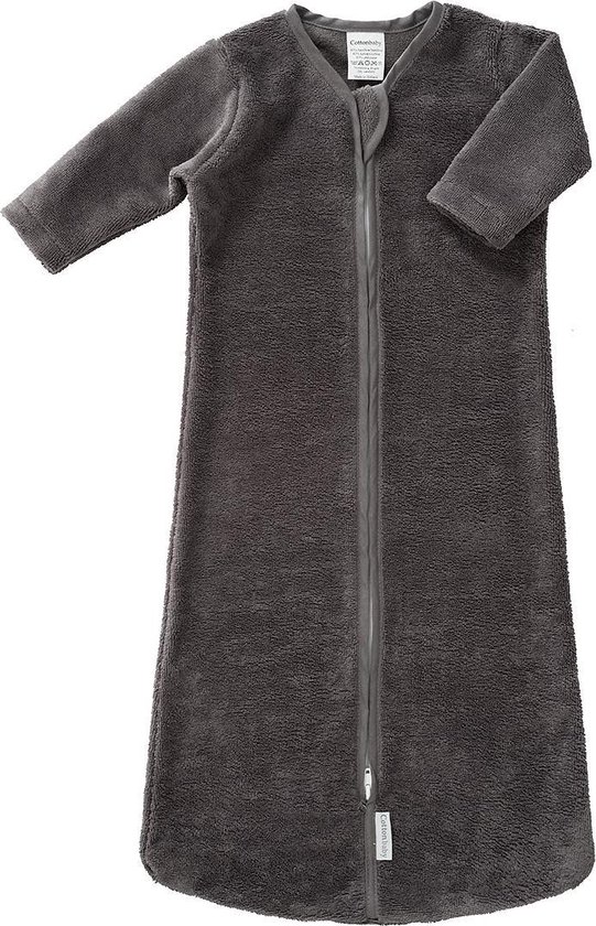 Cottonbaby Bamboe Baby Slaapzak met mouw - 110 cm - donkergrijs