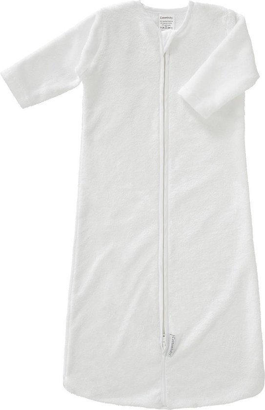 Cottonbaby Bamboe Baby Slaapzak met mouw - 80 cm - wit