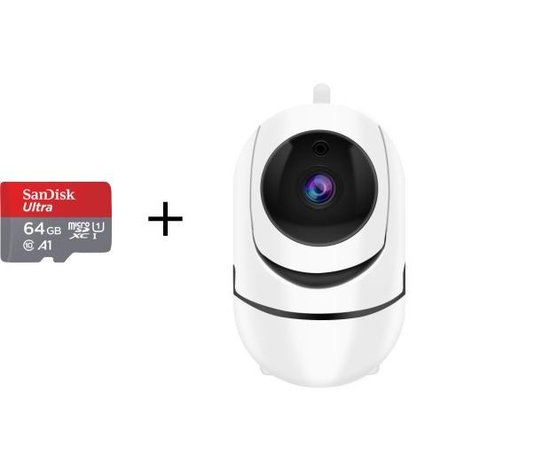 Babyfoon Met Camera - Beweeg detectie - Met App - WiFi - Smart Camera - Opslag In Cloud Of SD - met 64GB SD kaart