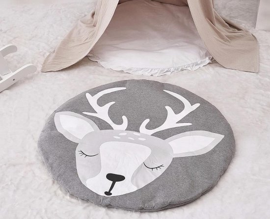 Baby Speelkleed Hert – Baby kamer Speelkleed – Baby Speel Mat - diameter 90cm