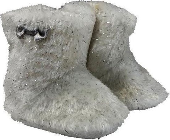 La Petite Couronne Babylaarzen Yeti Klittenband Wit/zilver Maat 18/19