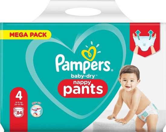 Pampers Baby-Dry Pants Maat 4 (9-15 kg) - 84 luierbroekjes