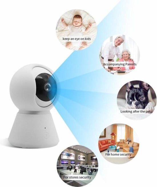 Babyfoon met camera en app - Haarscherp WiFi Security Camera - Huildetectie - video - beveiligingscamera met app - IOS android app besturing - communicatie - nachtvisie - bewakingscamera binnen- geluid en bewegingsdetectie