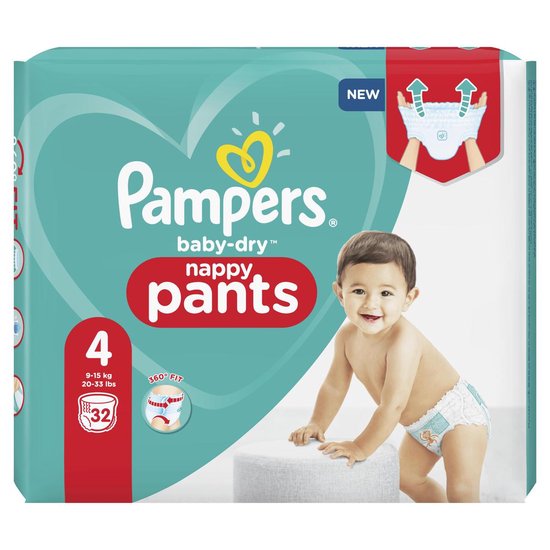 Pampers Baby Dry Pants Maat 4 - 32 Luierbroekjes