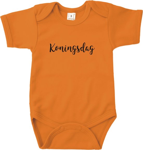 Koningsdag rompertje - Koningsdag - Maat 74/80 - Oranje - Holland - Nederland - romper
