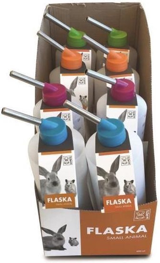 MPETS Flaska-babyfles - voor knaagdieren - 600 ml - Verschillende kleuren