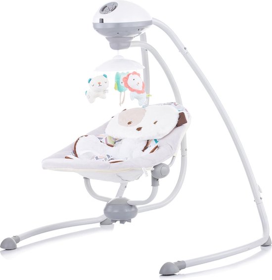 Schommelstoel Chipolino Aida Grijs Doggie, geschikt voor newborns!