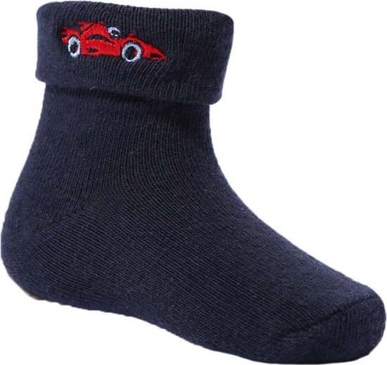 Navy Baby Sokjes 'Racecar' | 0-6 mnd