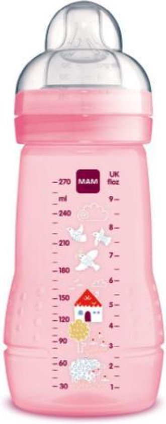 MAM 270ml Easy Active ZUIGFLES 2+ Medium flow Roze