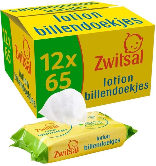 Zwitsal Billendoekjes | Voordeelverpakking | Zwitsal Lotion Billendoekjes 12x65