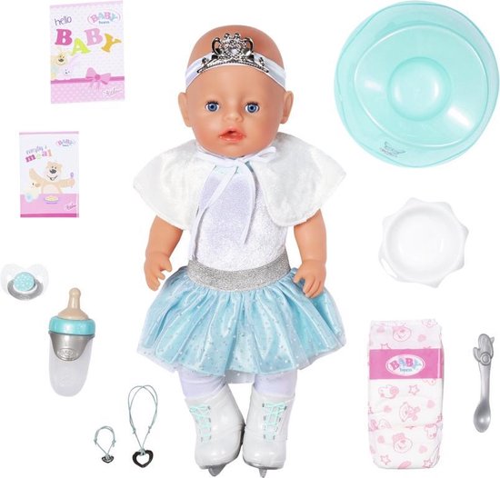 BABY born® Soft Touch IJsballerina Meisje - Interactieve Babypop 43 cm