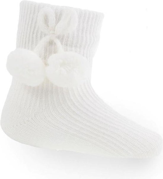Pompom Baby Sokjes | Crème | 6 mnd