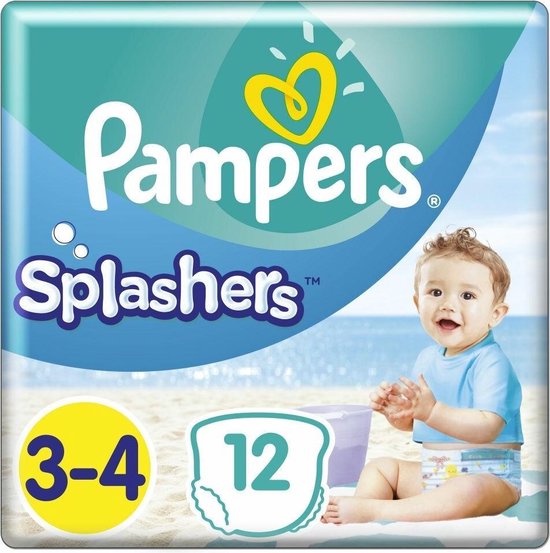 Pampers Splashers - Maat 3-4 (6 - 11kg) - Voordeelverpakking 8 x 12 Wegwerpbare Zwemluiers