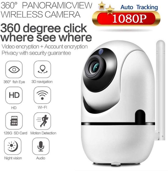 Babyfoon - bestverkocht  - beveiligingscamera - babyfoon met camera - Baby Camera  -  2 Megapixel Full HD - Tweerichtingscommunicatie - Bewegingsdetectie - Night vision - Rotatie pan/tilt - Gratis App