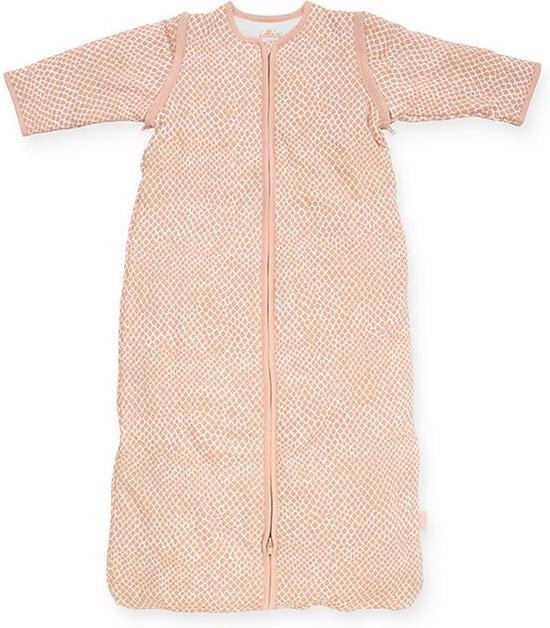 Baby slaapzak 90cm Snake pale pink met afritsbare mouw