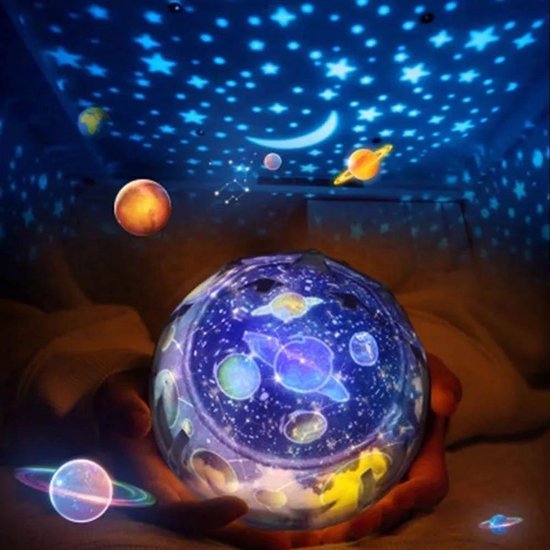 Sterrenprojector met 5 Patronen - Kinderlamp met Sterren Hemel Projectie - Sterrenhemel Plafond Projector Lamp voor Babykamer en Kinderkamer - Nachtlamp voor Baby en Kind - Nachtlampje voor Kinderen - Snoezellamp