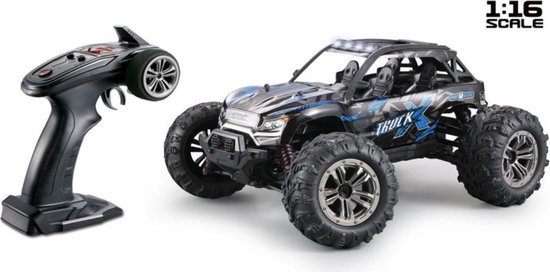 Absima - Afstandsbestuurbare Auto RTR "Ready To Run" inclusief zender,accu en laadkabel - 1:16 4WD High Speed Sand Buggy 2,4GHz Zwart/Blauw - 16006