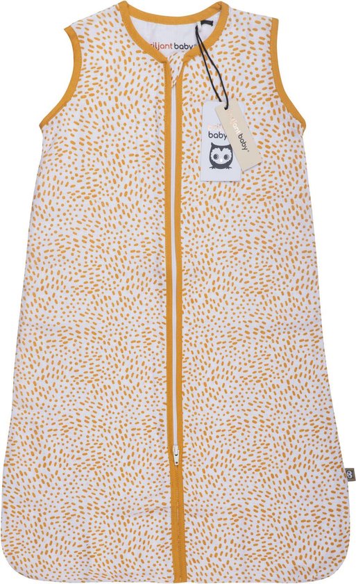 Briljant Baby - Zomerslaapzak - Hydrofiel - Minimal White - Ochre - Maat 110 - 18/36 maanden
