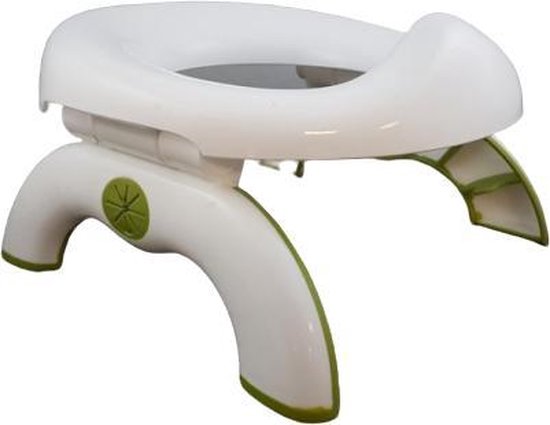 Victoire Expression 2 in 1 Potty Kinder WC-Verstelbare Opvouwbaar Toilet Zitje- Toilette pour Enfants Reispotje 2 in 1 Stuks-Toiletbril - Verkleiner-Plas  Pot voor Onderweg of Vakantie- Baby Potjes-WC-Trainers-Kinderpotje-Toiletverkleiner- Wit-Groen