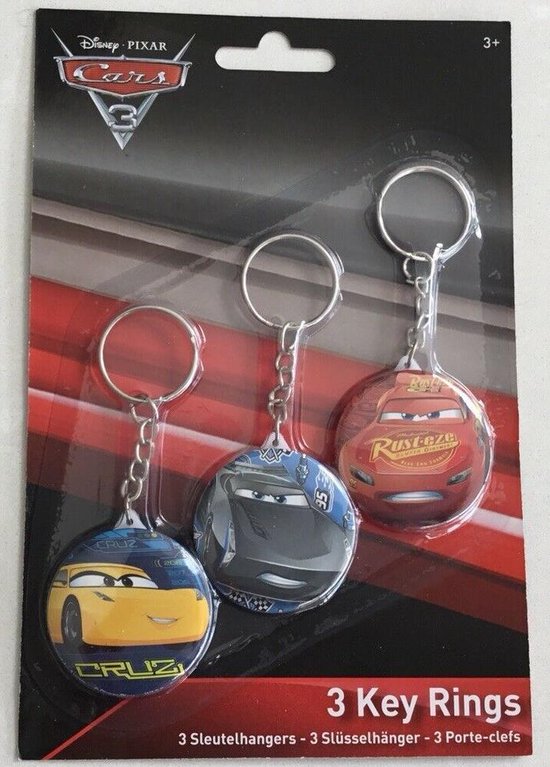 3 disney cars autos sleutelhangers - speelgoed - Viros