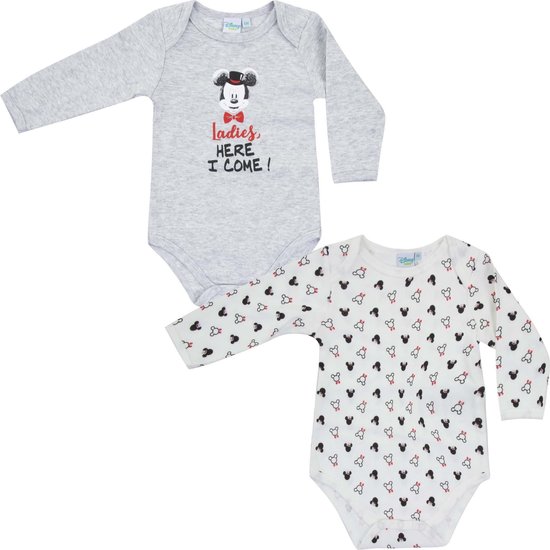 Disney baby 2-pack romper Mickey Mouse, maat 74