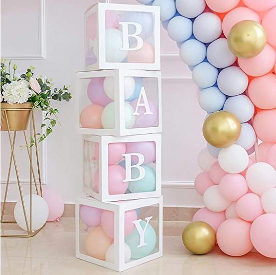 Babyshower Versiering Dozen|Gender Reveal Pakket|Geboorte Decoratie Jongen en Meisje|Incl. Pastel kleur Ballonnen