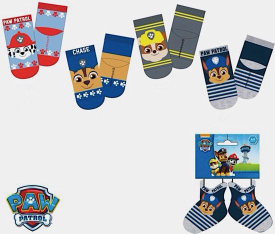 4 paar Paw Patrol  BABY sokjes maat 6/12 maanden