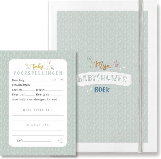 Mijn babyshower invulboek - inclusief 30 babyshower invulkaarten om in te plakken