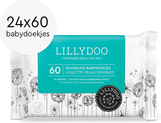 LILLYDOO Gevoelige Babydoekjes - 1440 billendoekjes (24x60)