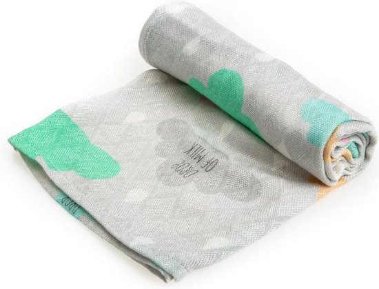 3 -PACK BAMBOO MUSLIN 75 x 75 cm - Muslin Swaddle - 100% bamboe inbakerdoek