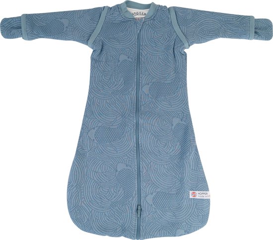 Lodger 4 Seizoenen Slaapzak Baby 0-4 maanden - Hopper Empire - Afritsbare mouwen - Geschikt voor maxi cosi - Blauw - 50/62
